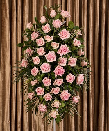 Pink Roses Easel Spray