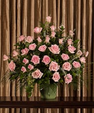 Pink Roses Funeral Urn