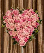 Pink Roses Solid Heart