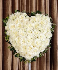 White Roses Solid Heart
